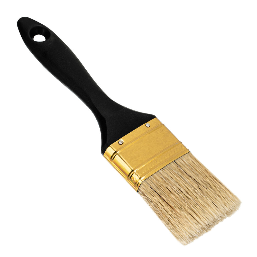 Кисть плоская Профи 2, натуральная щетина, пластмассовая ручка MTX (83162)