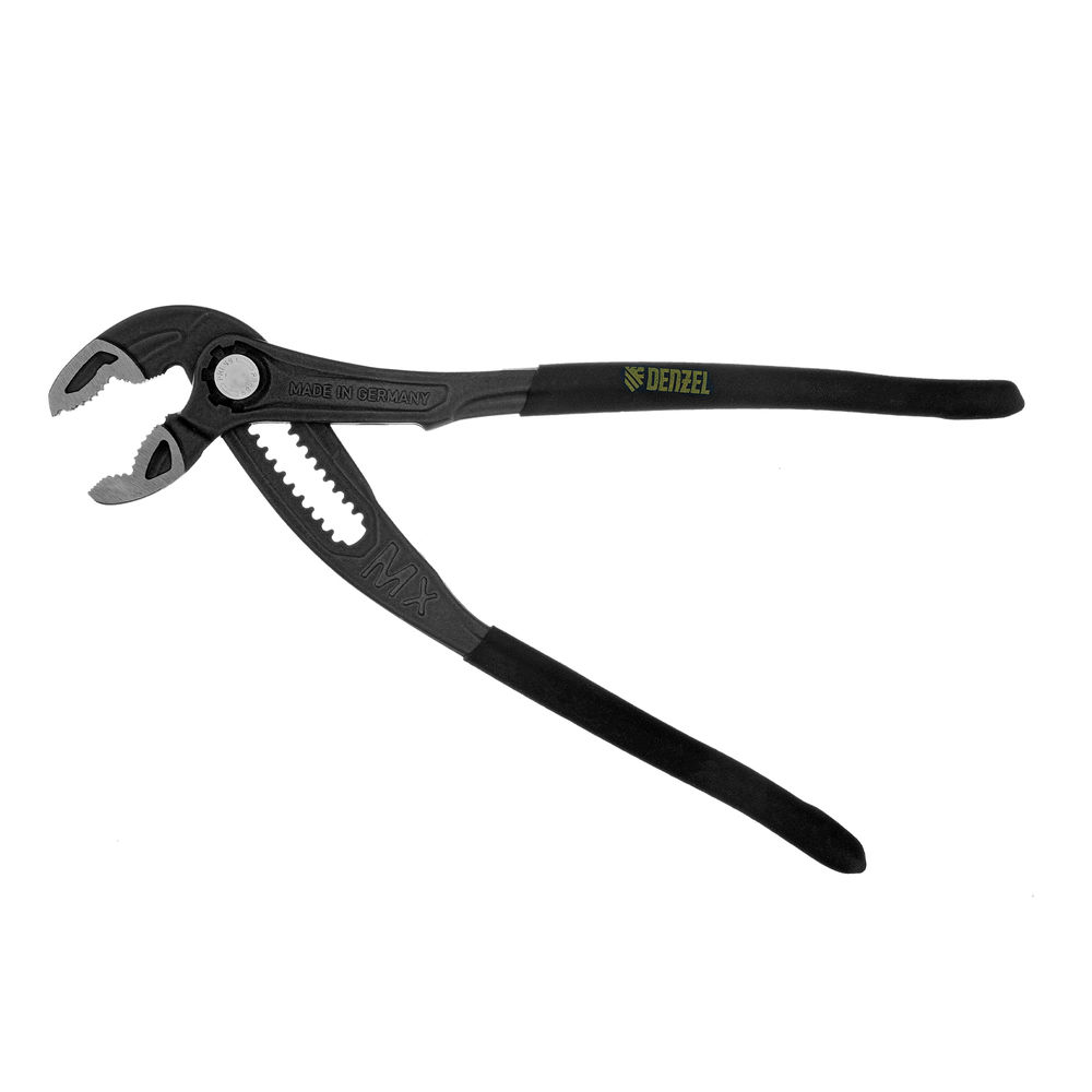 Клещи переставные, кнопочный механизм, обливные рукоятки, 250 мм Denzel (17906)
