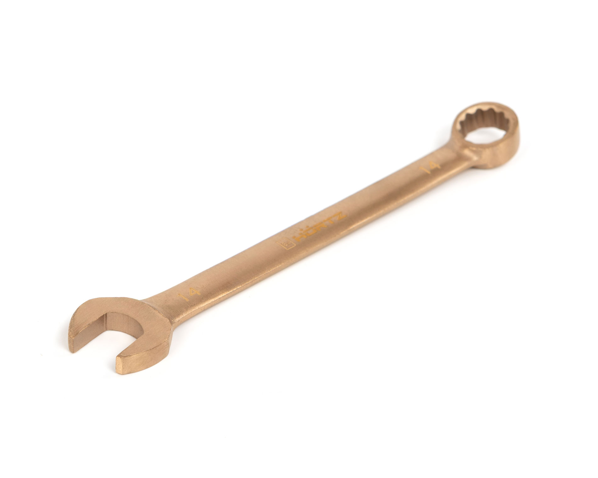 Ключ гаечный комбинированный 14х14 искробезопасный сплав BeCu 136-14, HORTZ