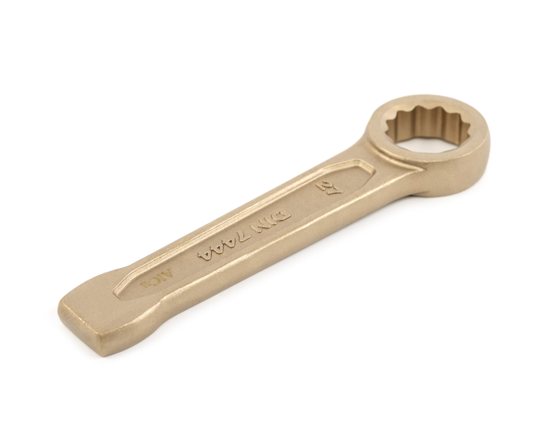 Ключ гаечный накидной ударный 27 искробезопасный сплав AlCu, HORTZ