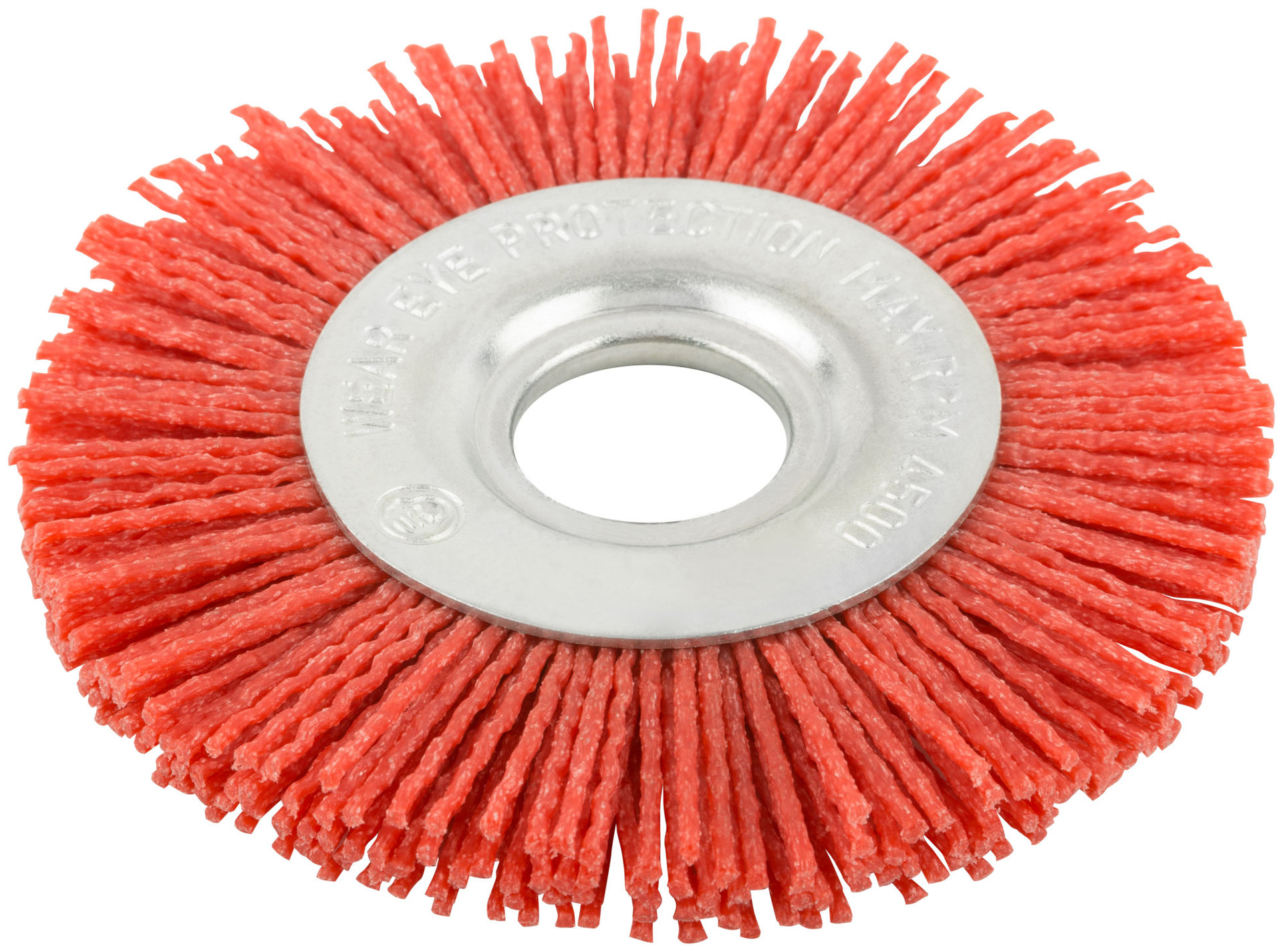 Корщетка-колесо нейлоновая, посадочный диаметр 22,2 мм, Профи 100 мм (38791)
