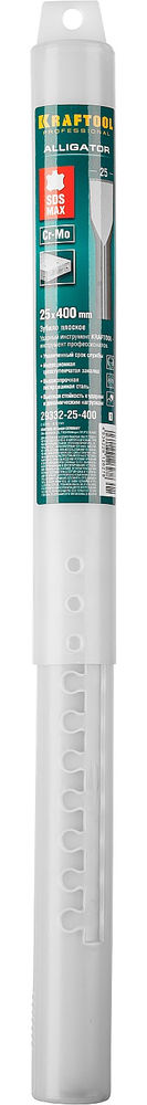 Плоское зубило ALLIGATOR, 25 х 400 мм, SDS-max KRAFTOOL 29332-25-400_z01