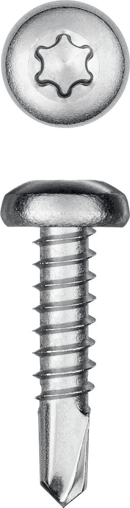 Саморез нержавеющий 16?3.5 мм DS-P А2 сверло полукруглая головка ТХ15 1000 шт KRAFTOOL 300931-35-016