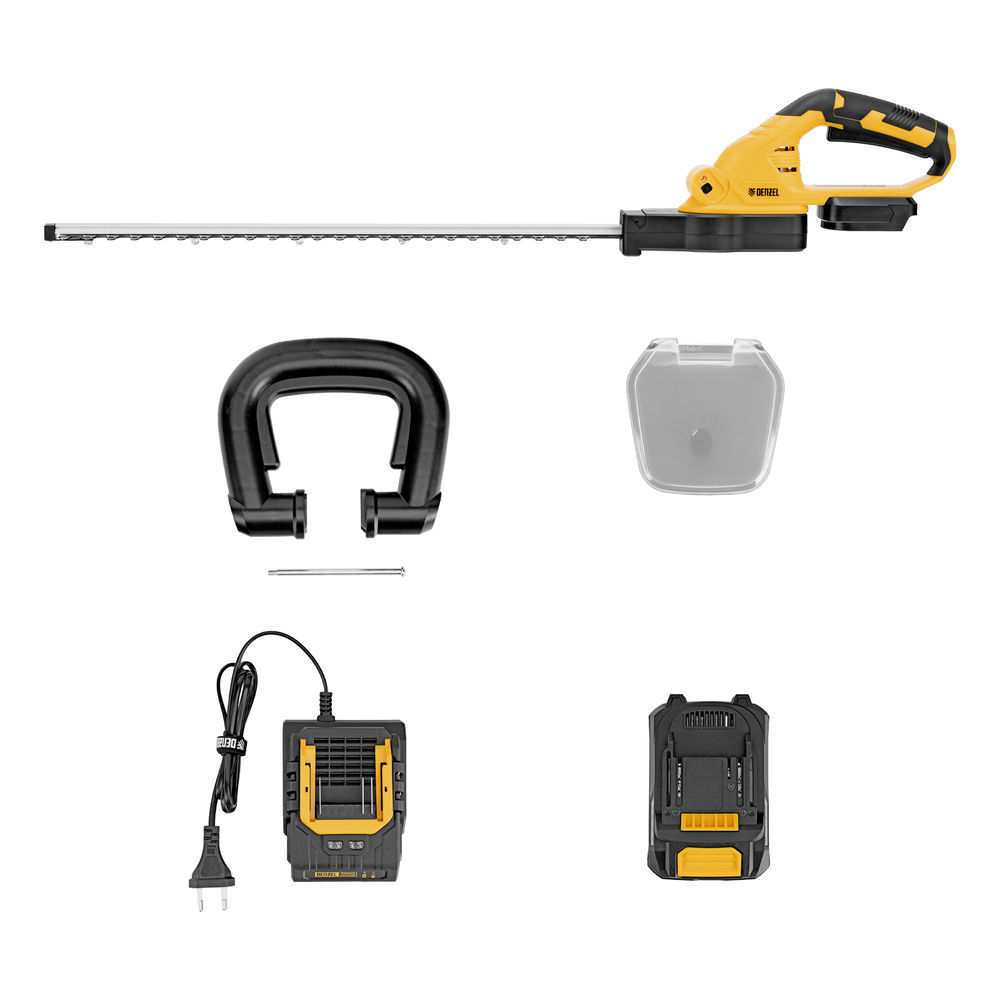 Кусторез аккумуляторный HTD-510, нож 510 мм, Li-Ion, 20 В Denzel (59409)