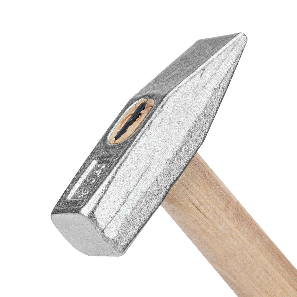 Молоток слесарный, 600 г, квадратный боек, деревянная рукоятка Россия