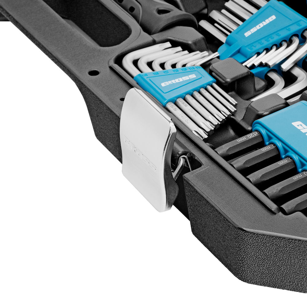 Набор инструментов, 1/4, 1/2, CrV, 120 зубьев, 115 предметов Gross