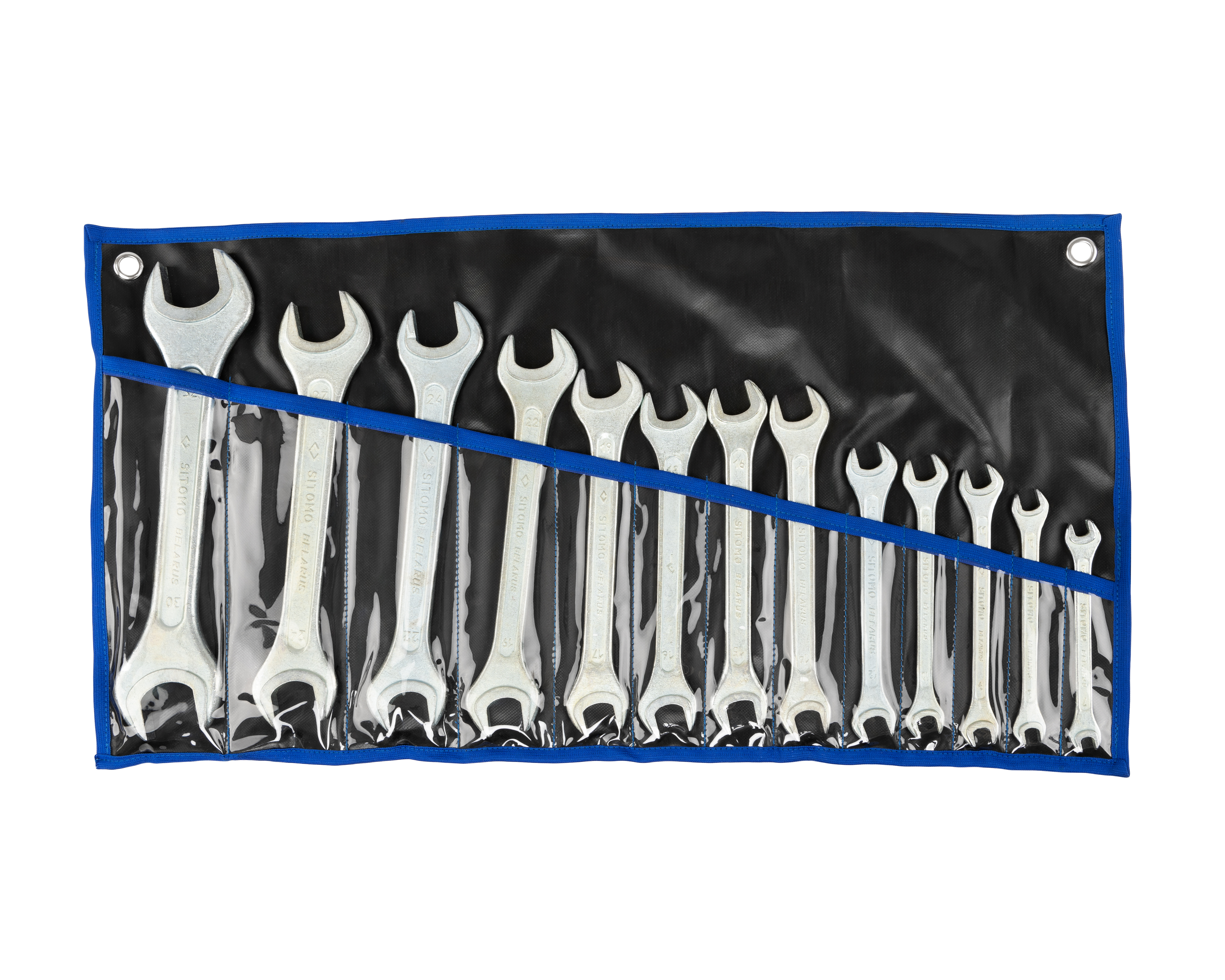 Набор ключей гаечных рожковых двусторонних 13 шт. (7-32) ПВХ сум. SITOMO BELARUS