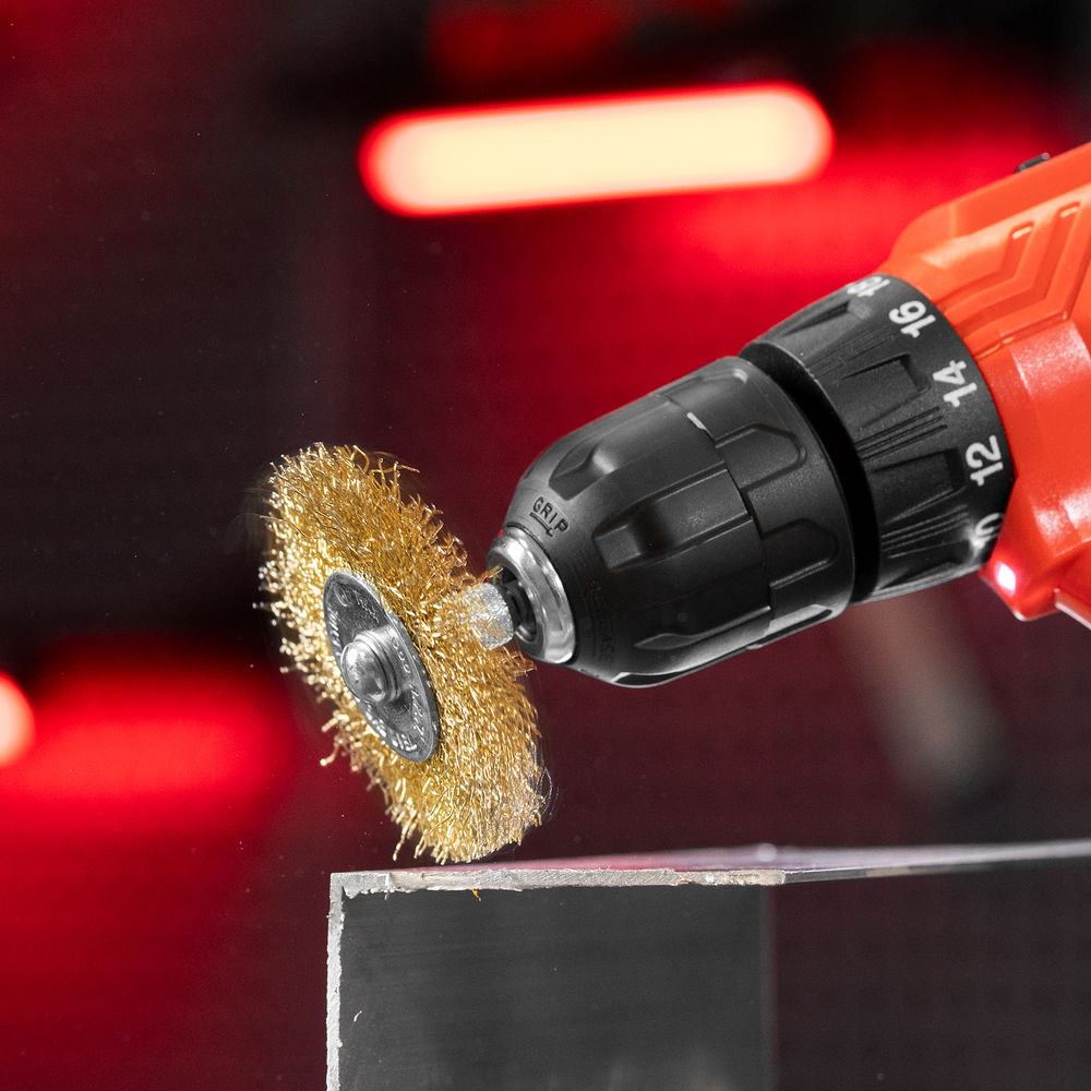 Набор щеток для дрели, 5 шт, 5 плоских 25-38-50-63-75 мм, со шпильками, металлические Matrix (74494)