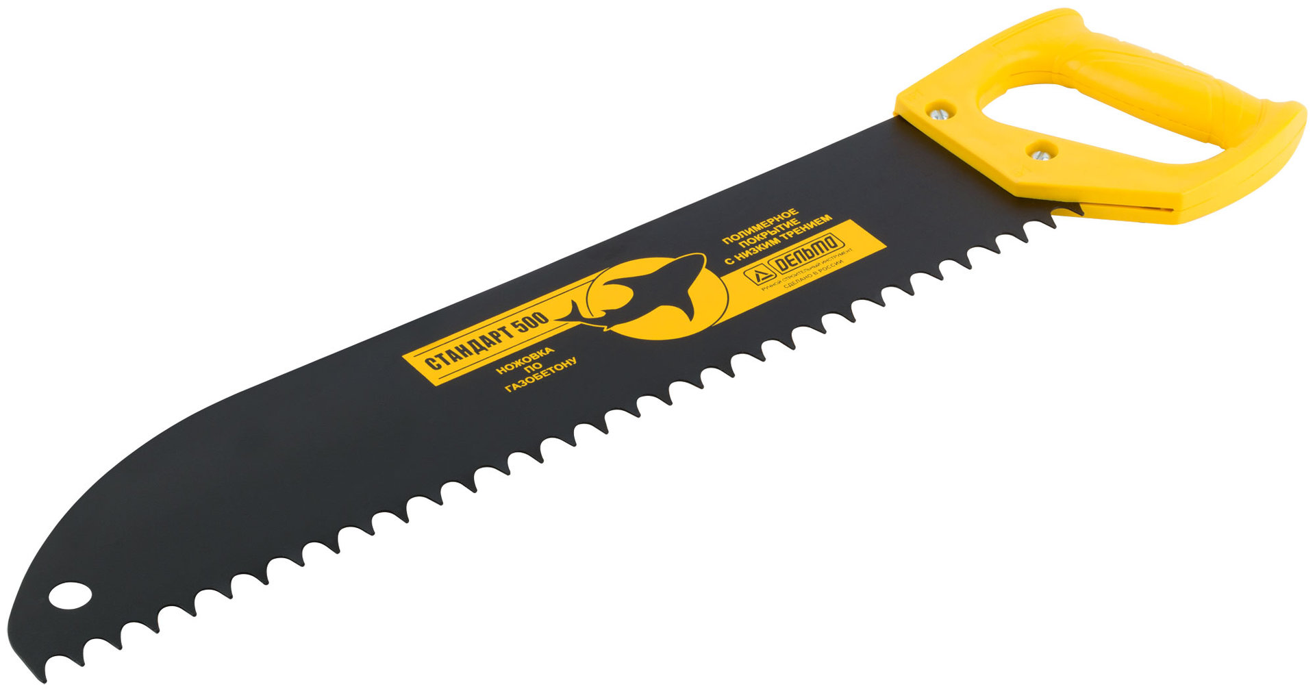 Ножовка по пенобетону Дельта(Стандарт), закругленное полотно, шаг 15 мм, 500 мм (40699)