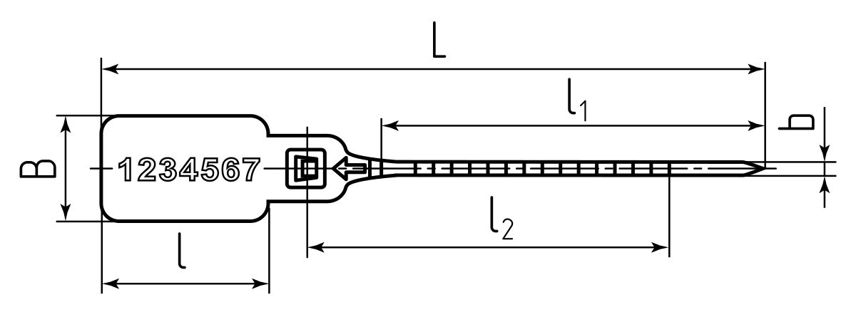 Пломба контрольная УП 255 (зел) (Fortisflex) (55863)