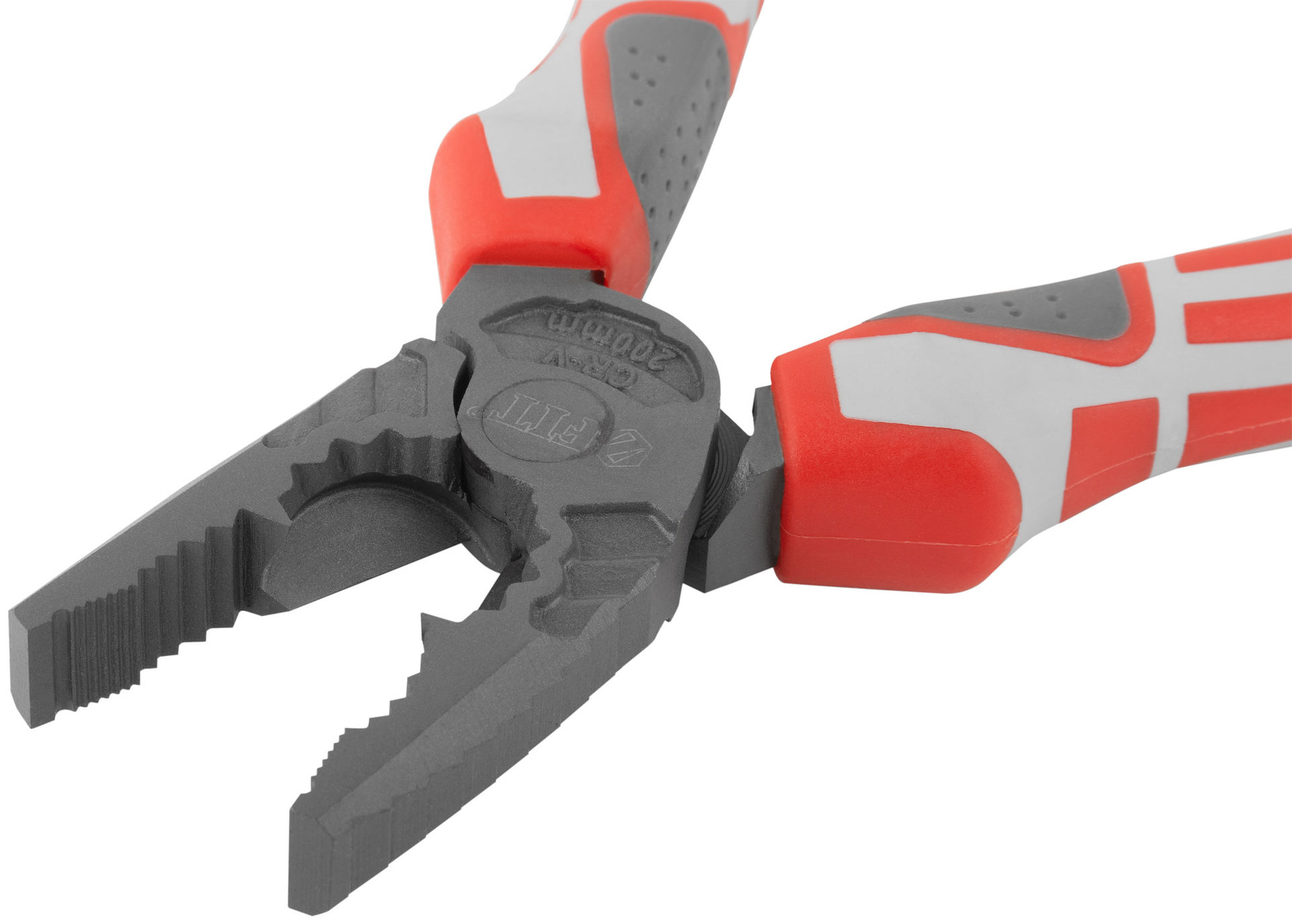 Плоскогубцы комбинированные Эталон, CrV сталь, ребра жесткости на губках, тефлоновое покрытие, 3К прорезиненные ручки 200 мм (50695)