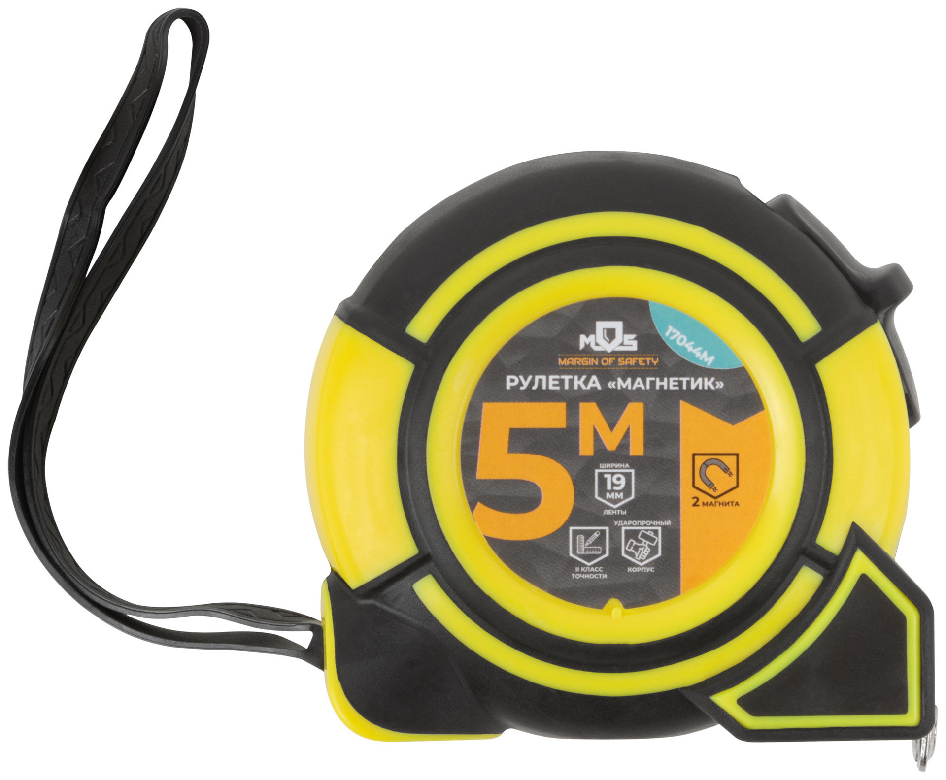 Рулетка Магнетик 5 м x 19 мм (17044М)