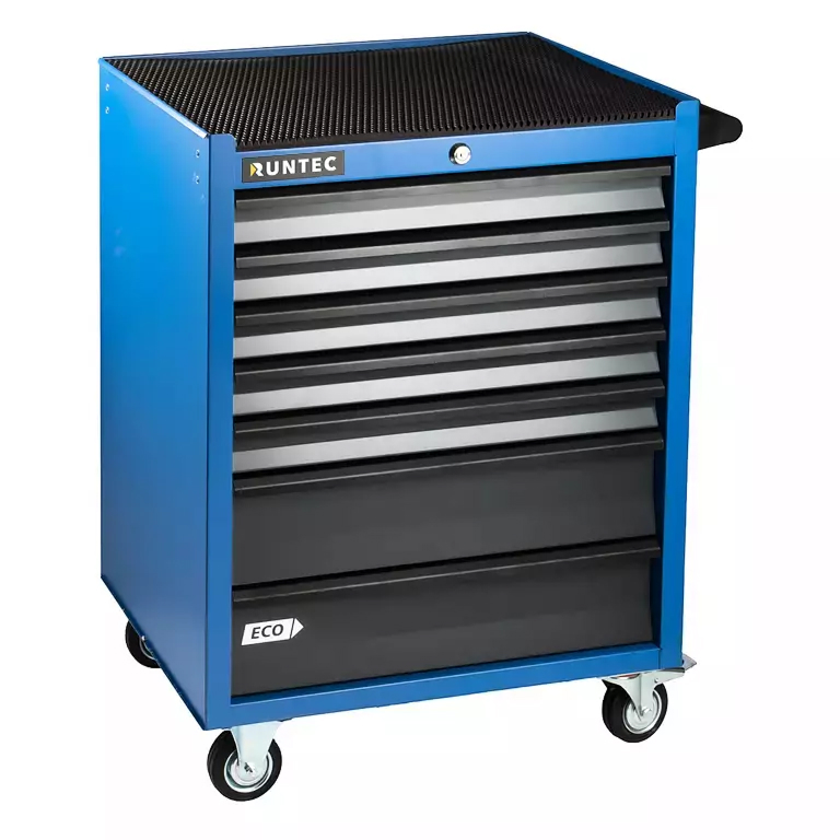 Тележка инструментальная 7 полочная ECO синяя RUNTEC RTEC-7B