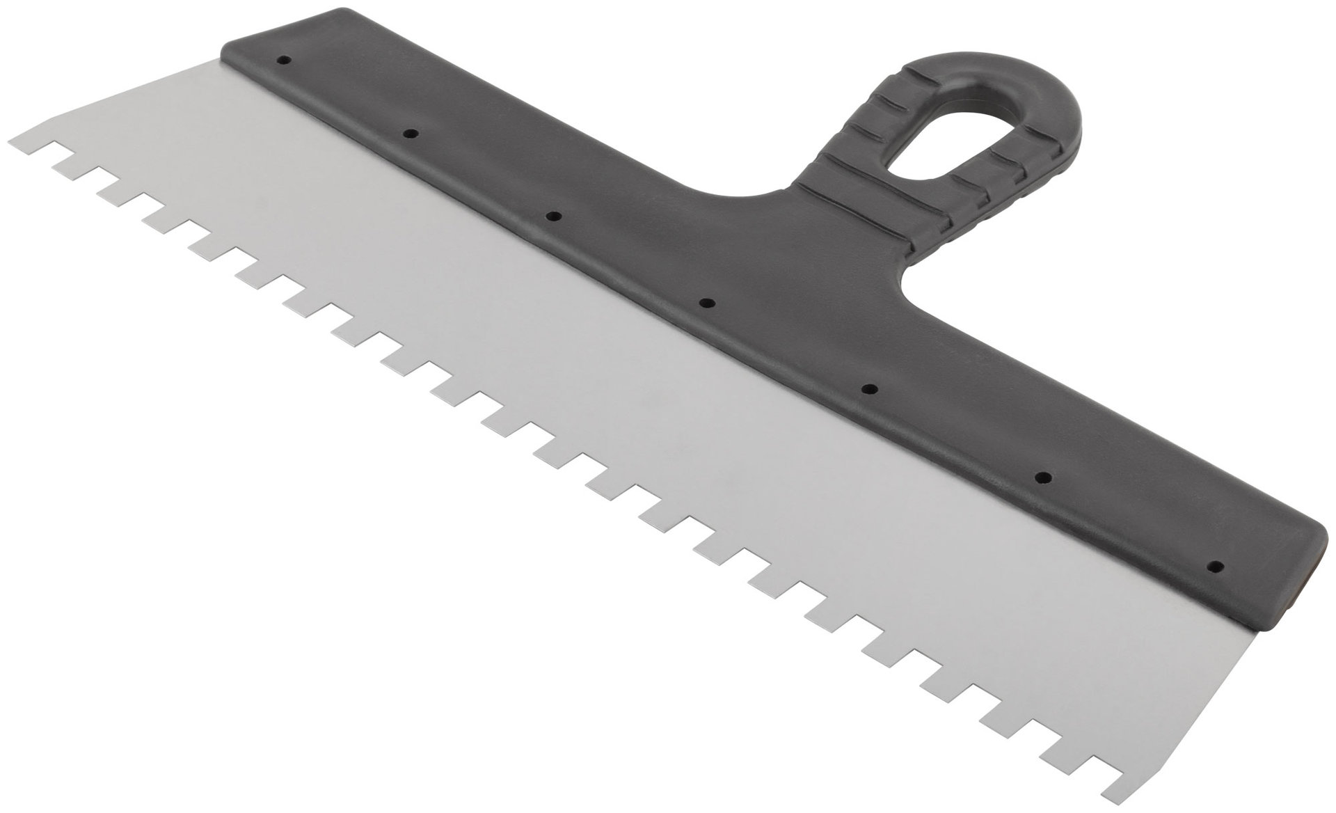 Шпатель фасадный нержавеющий зубчатый 350 мм / зуб 8 мм (06614)