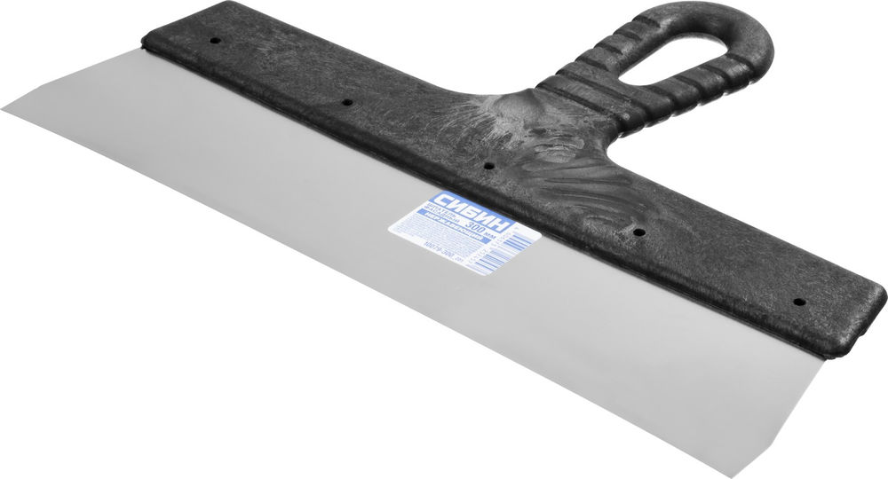 Нержавеющий фасадный шпатель 300 мм пластиковая ручка СИБИН 10079-300_z01