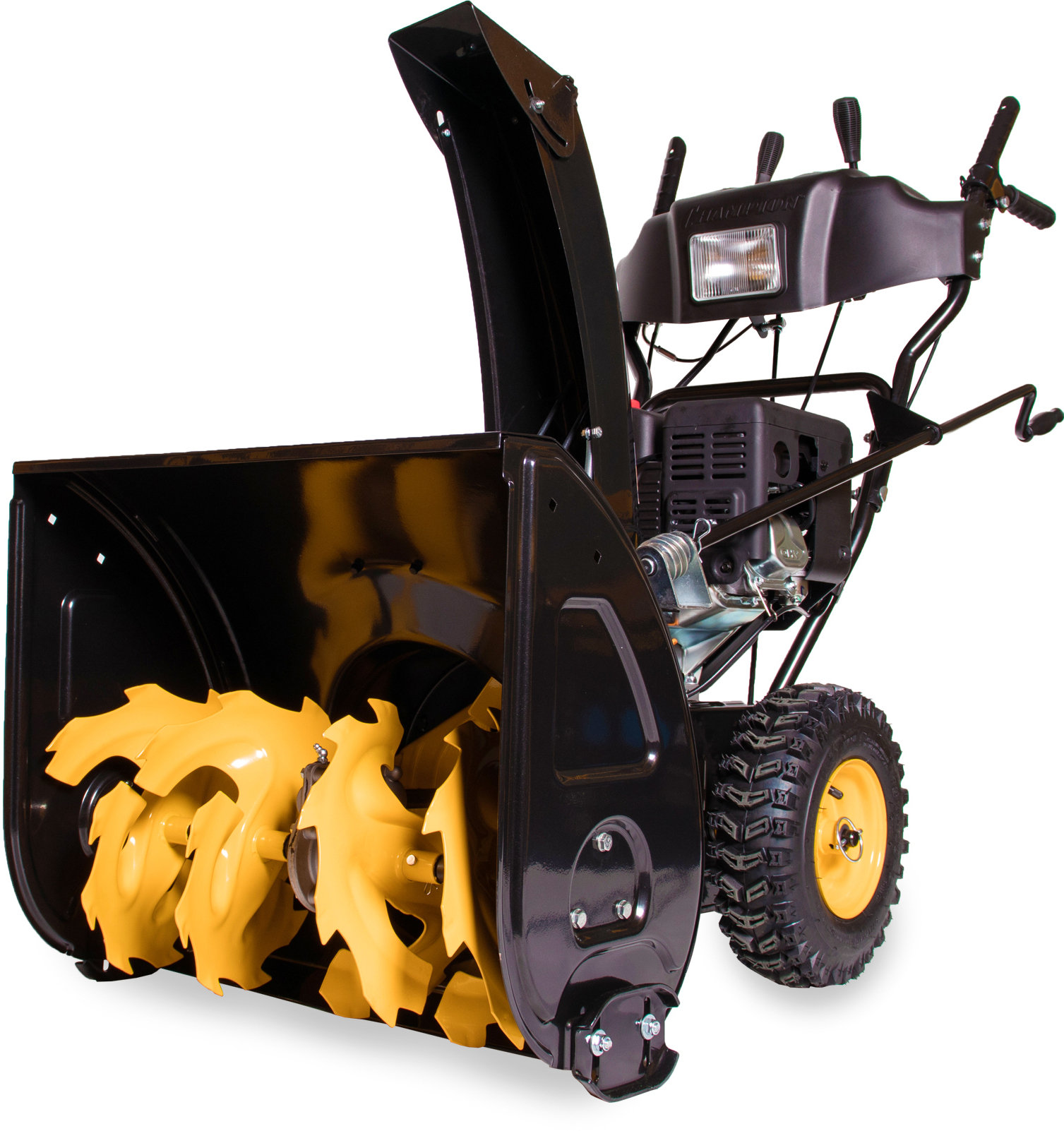 Снегоотбрасыватель CHAMPION ST761E (7,0лс 61см 6F/2R колеса 3л 81кг эл.стартер, фара,зимн.дв) (ST761E)