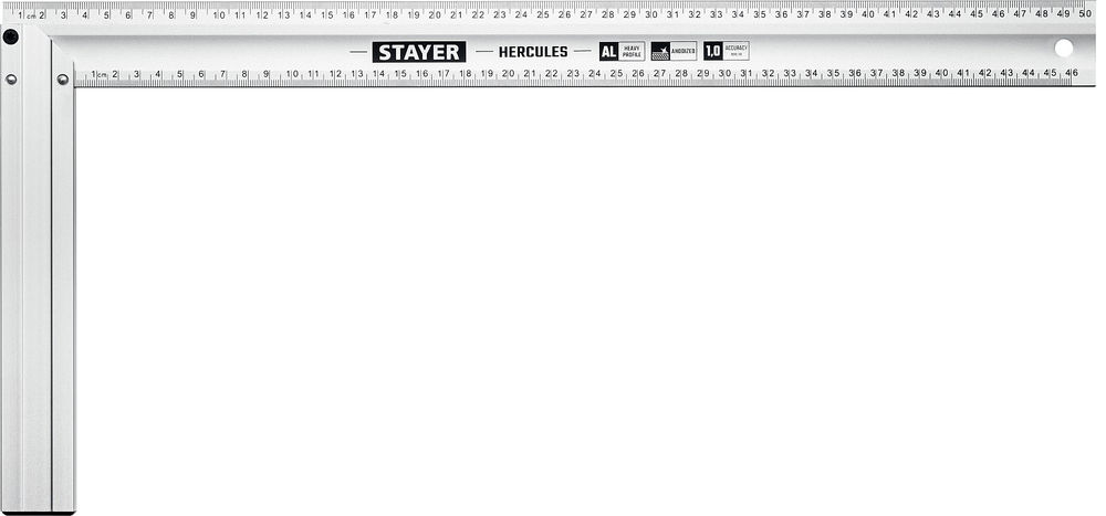 Угольник столярный 500 мм, жесткий STAYER Professional 3432-50
