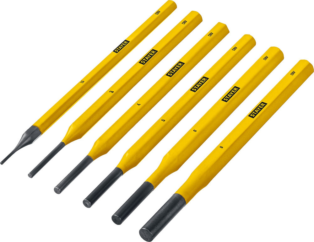 Набор выколоток Hercules, 6 предметов, в пластиковом держателе STAYER Professional 21077-H6