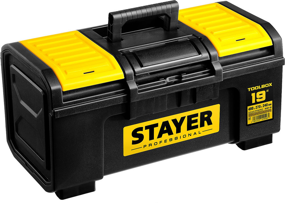 Ящик пластиковый для инструментов 480 х 270 х 240 TOOLBOX-19 Professional STAYER 38167-19