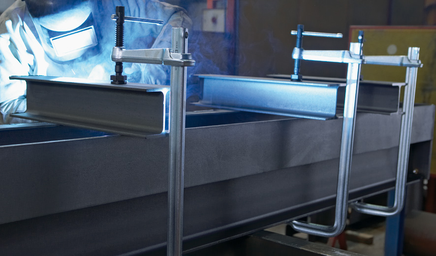 Струбцина для тяжёлых нагрузок 400/175, 22 кН, затяжка 70 Нм, Т-ручка STB40M BE-STB40M