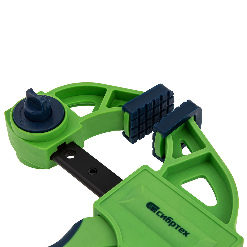 Струбцина F-образная, быстрозажимная, 600 х 70 х 820 мм, пластиковый корпус, фиксатор, двухкомпонентная рукоятка Сибртех (20567)