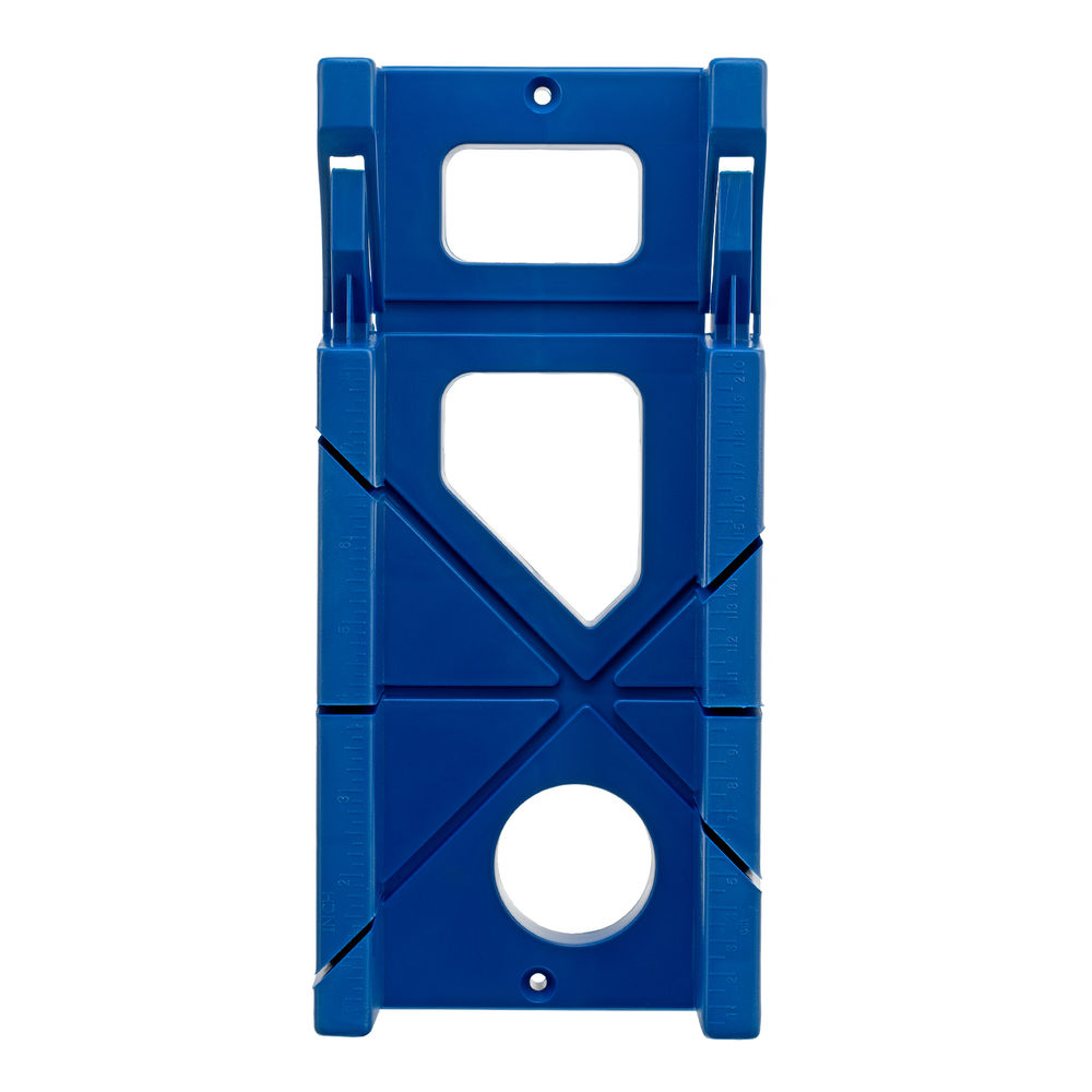 Стусло пластиковое, синее, 4 угла для запила, пила 350 мм Сибртех (22536)