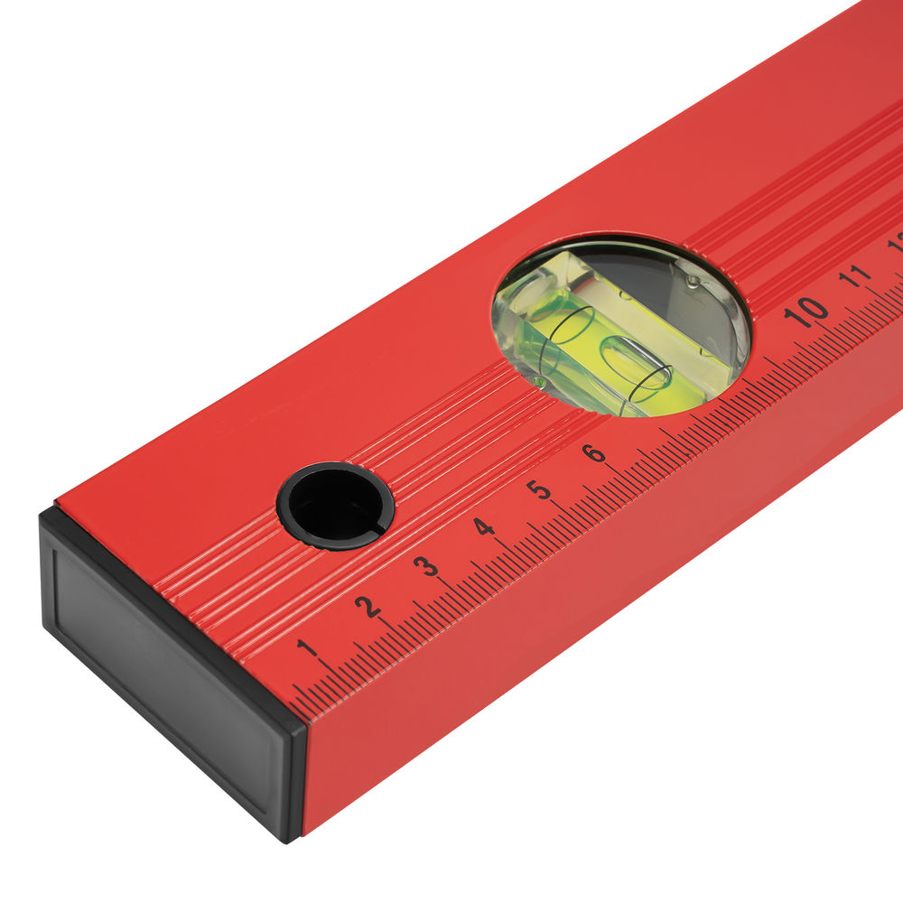 Уровень алюминиевый, 600 мм, 3 глазка, красный, линейка Matrix (33223)