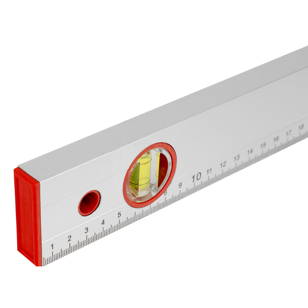 Уровень алюминиевый, 600 мм, 3 глазка, линейка Sparta (331235)