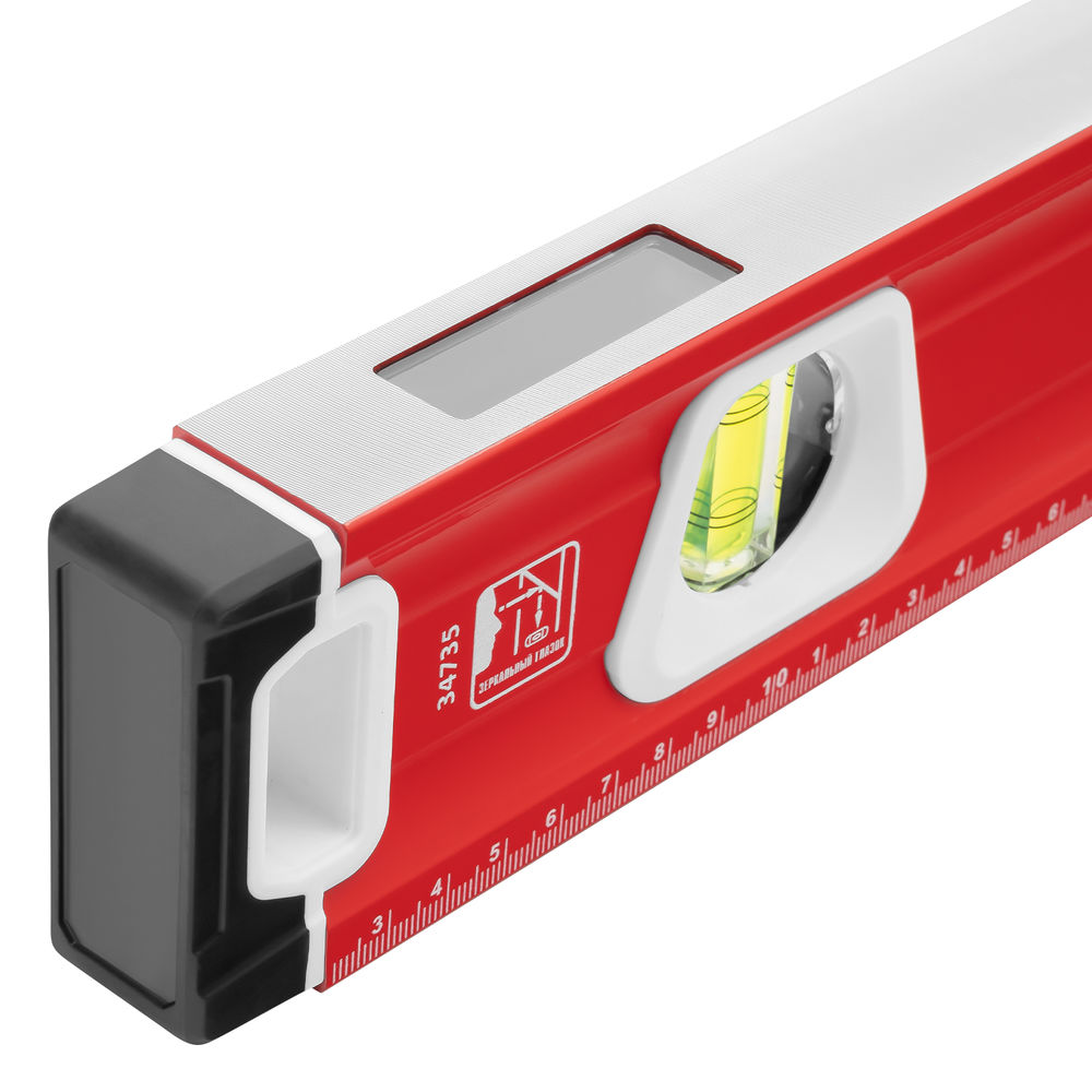 Уровень алюминиевый, магнит, фрезерованный, 3 глазка (1 зеркальный) двухкомпонентные рукоятки, 1500 мм Matrix (34735)