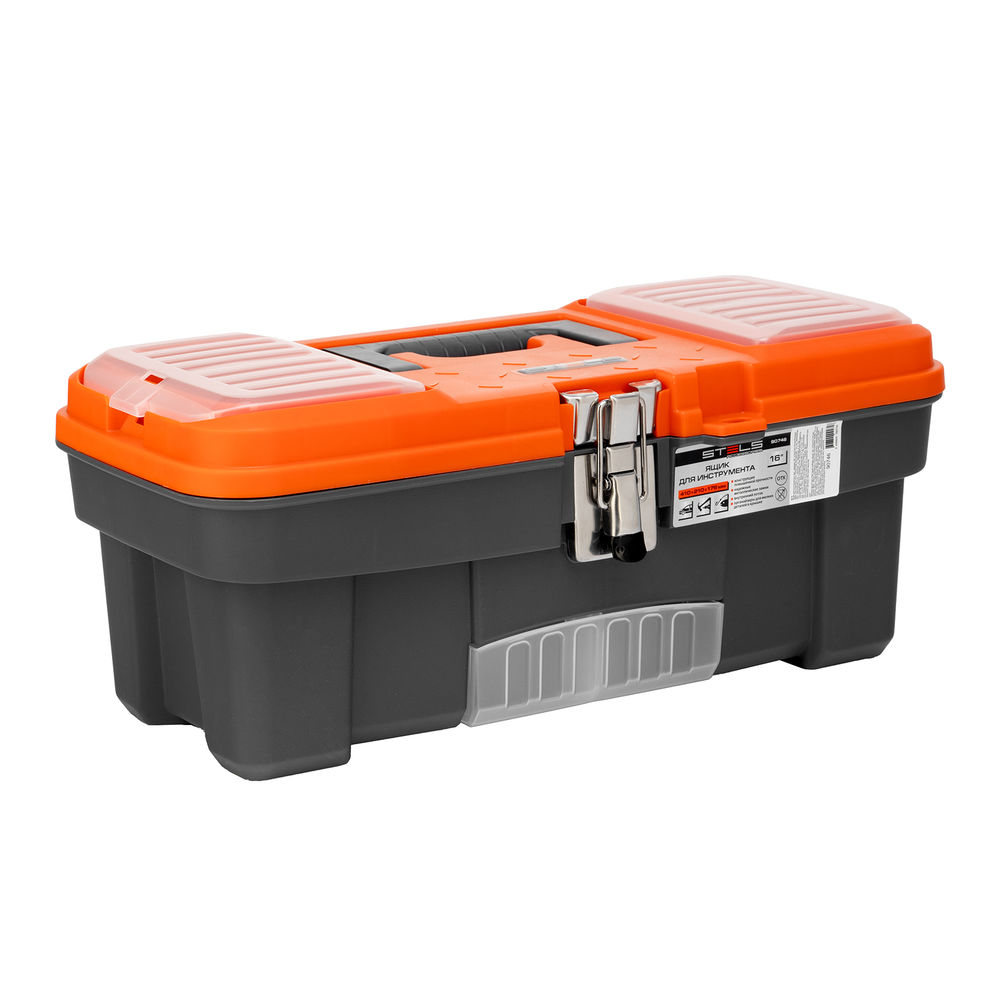 Ящик для инструмента с мет. замками 16, 410х210x175 мм Stels