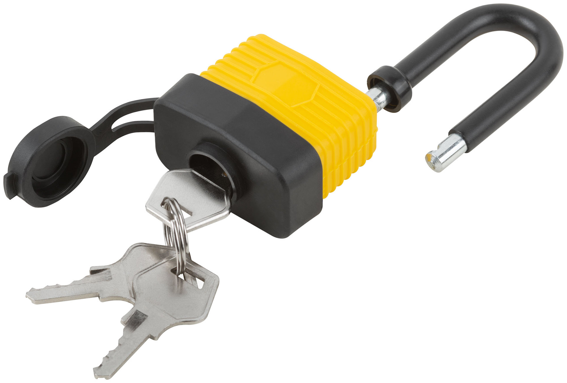 Замок навесной всепогодный 40х31 мм, длинная стальная дужка 6 мм (67193)