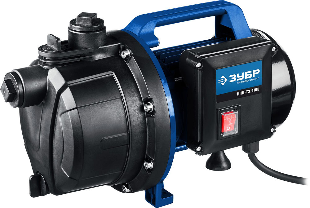 Насос поверхностный (садовый) центробежный 1100 Вт ЗУБР Профессионал НПЦ-Т3-1100