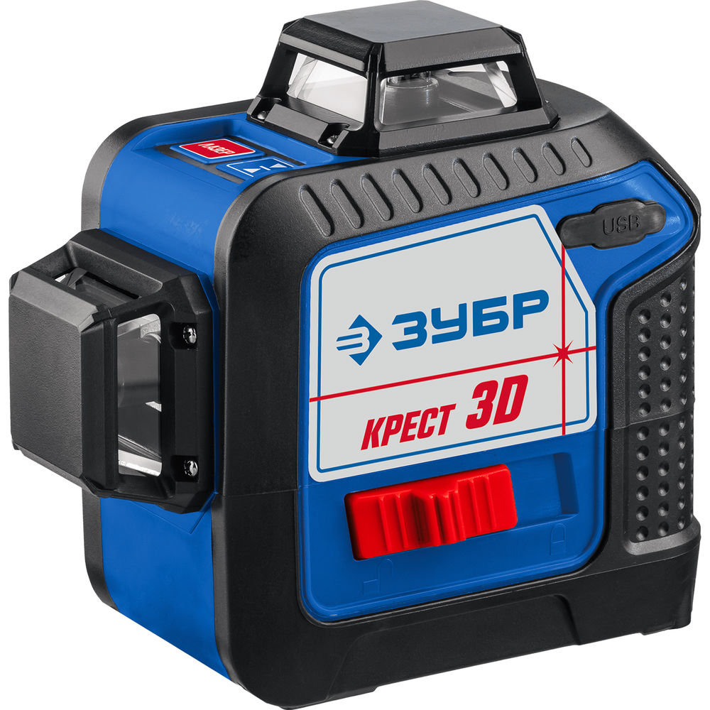 Лазерный нивелир КРЕСТ 3D, 20 - 70 м ЗУБР Профессионал 34908_z01