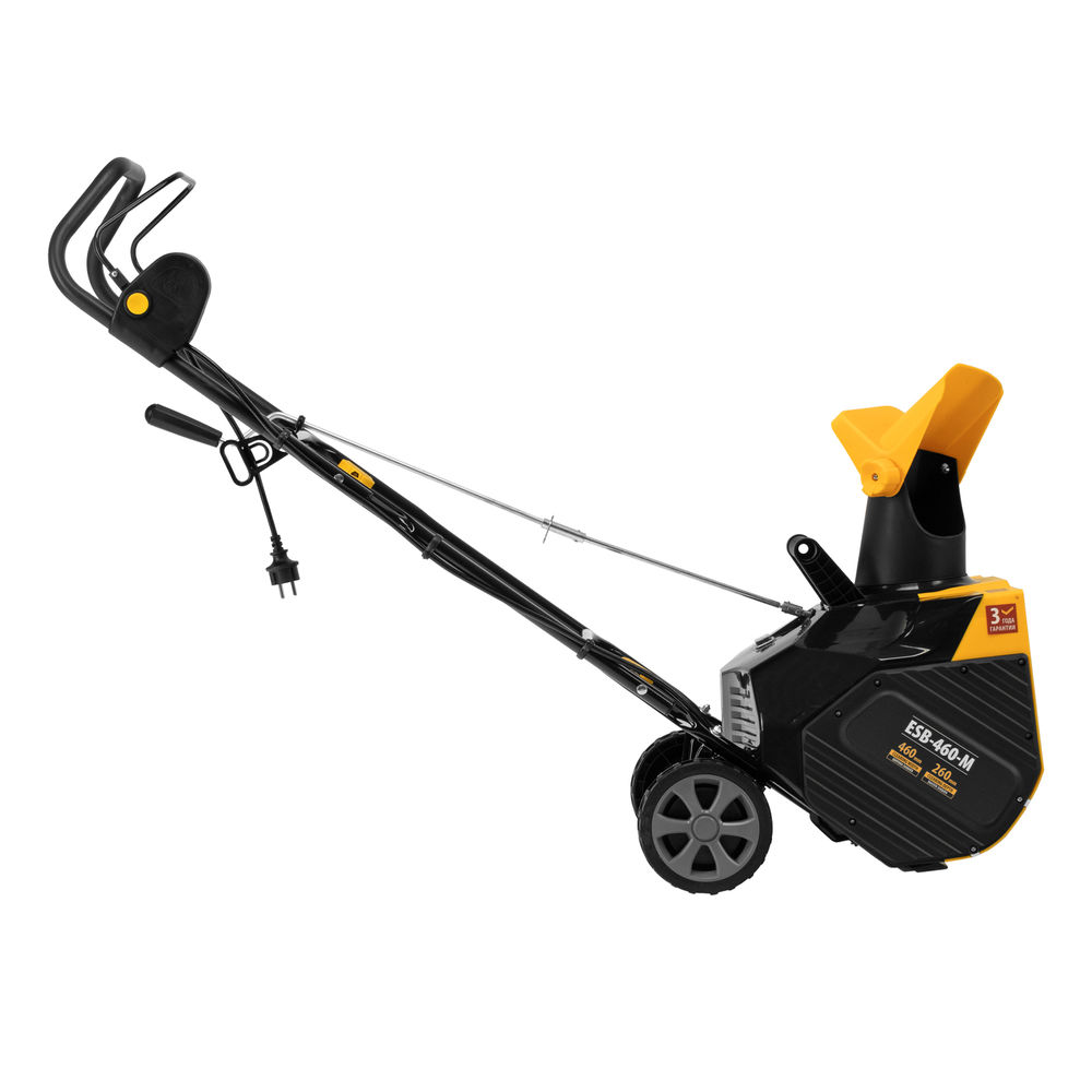 Электрическая снегоуборочная машина ESB-460-M, 1.8 кВт, металлический шнек, LED фара Denzel (97628)