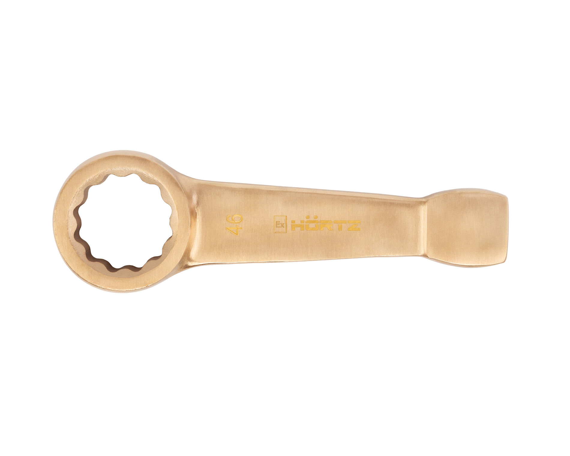 Ключ накидной односторонний ударный облегчённый 46 искробезопасный сплав BeCu 160A-46, HORTZ
