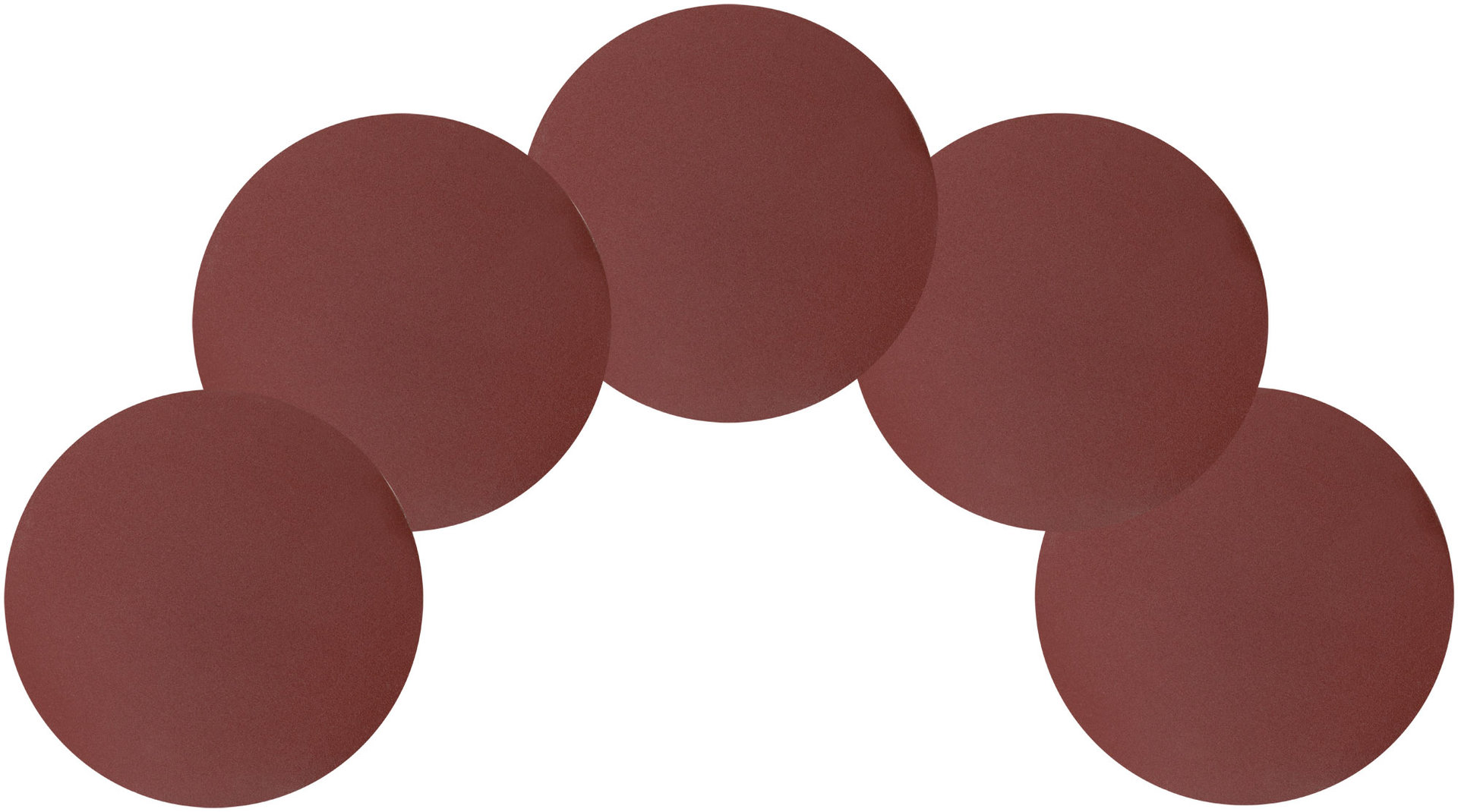 Круги шлифовальные сплошные (липучка), алюминий-оксидные, 150 мм, 5 шт. Р 240 (39809)