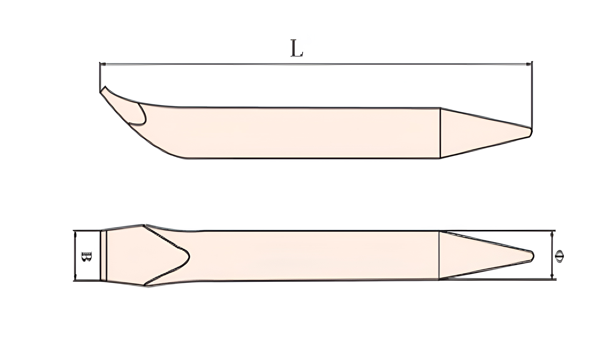 Лом монтажный круглый ф19х500 мм BeCu искробезопасный 237A-1004, HORTZ