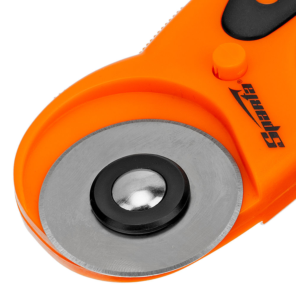 Нож, 45 мм, вращающееся лезвие ролик, пластмассовая ручка пистолетного типа Sparta (789905)