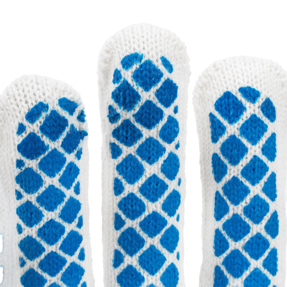 Перчатки х/б, ПВХ покрытие, шахматный облив, 10 класс (67776)