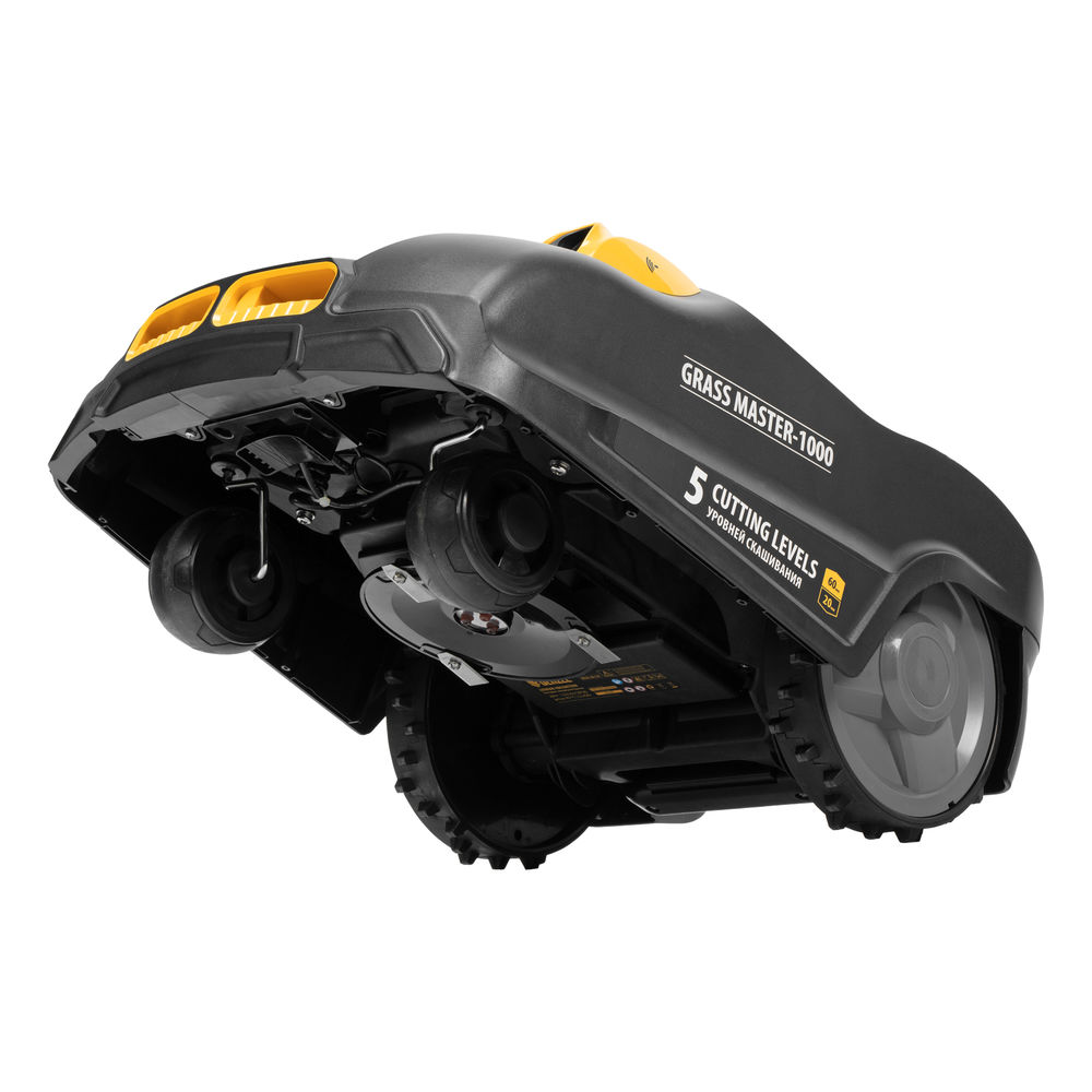 Робот-газонокосилка 1000м? 3Ач 28V LCD дисплей Wi-Fi Grass Master 1000 Denzel 58955