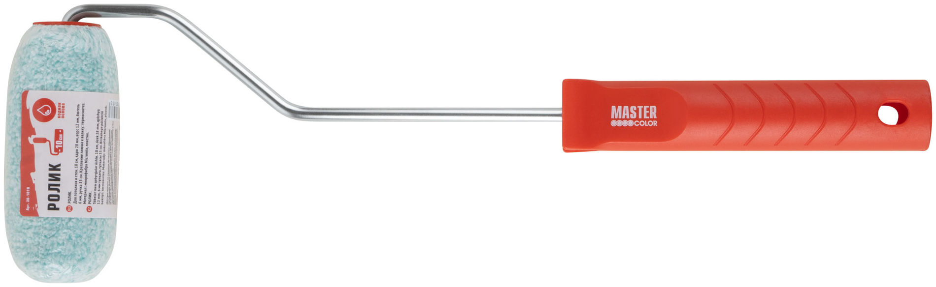 Ролик, ядро 28 мм, микрофибра Micromix, ворс 12 мм, ручка 35 см, 100 мм (30-1018)