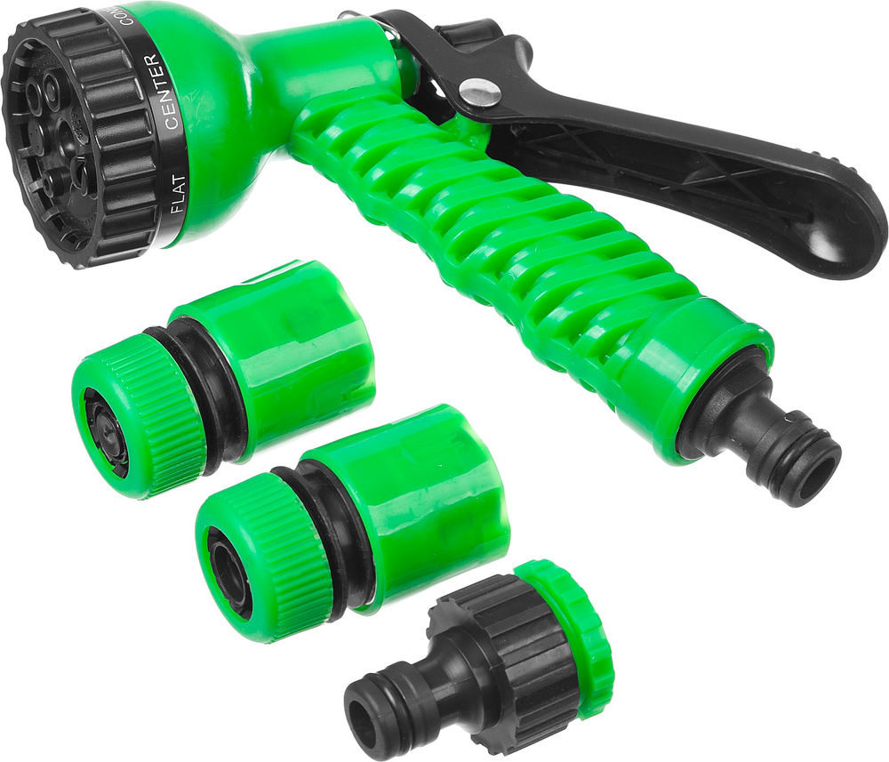 Поливочный набор 1/2, фурнитура для подключения, пистолет 7 режимов РОСТОК НП-12 427368