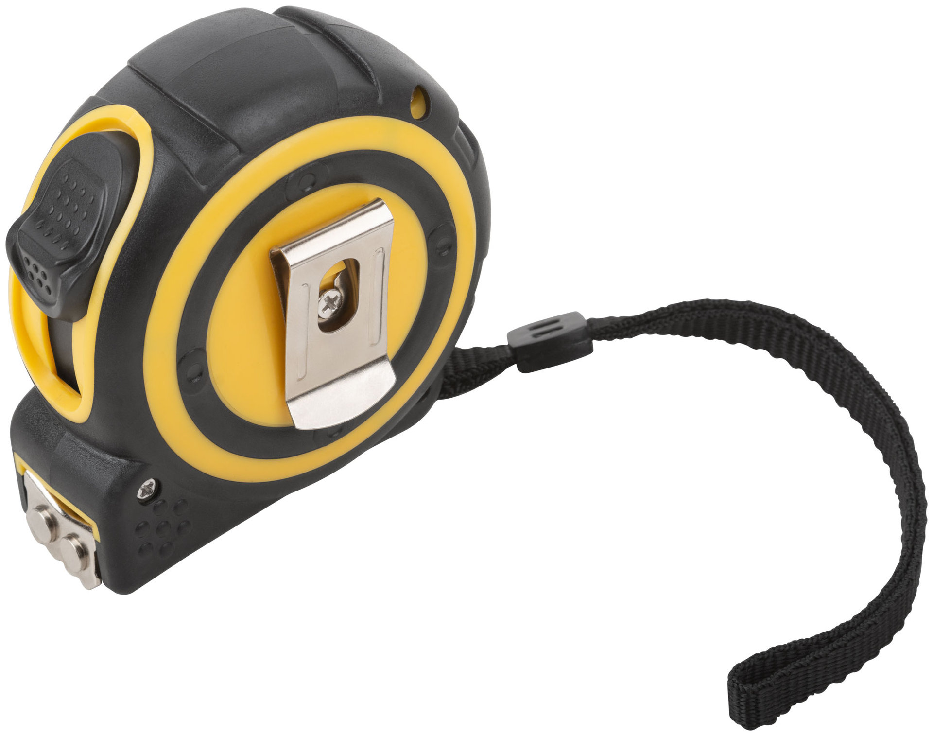 Рулетка Смарт, калибр.лента, нейлон.покр., магн.крючок, прорезиненный корпус 5 м х 19 мм