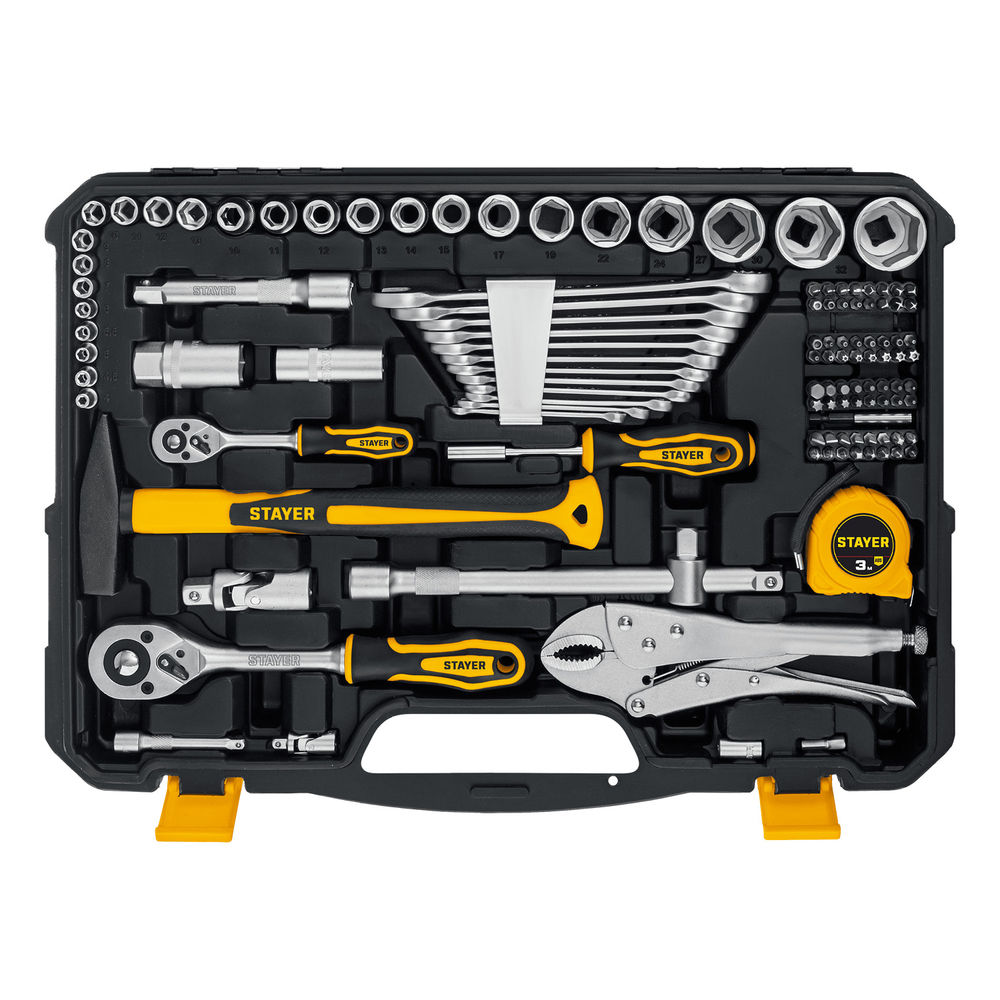 Набор инструмента универсальный 150 предм., (1/2+ 1/4) UNIVERSAL 150 Professional STAYER 27710-H150