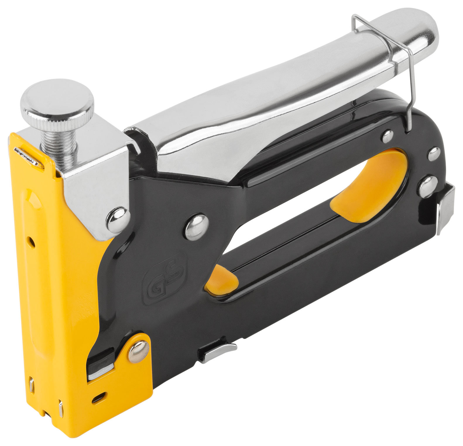 Степлер для узких скоб тип 53 4-14 мм, регулировка силы удара, металлический корпус (32114)