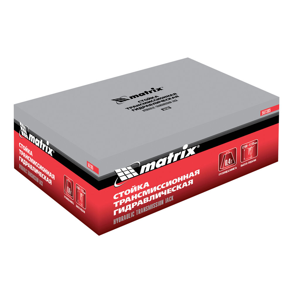 Стойка трансмиссионная гидравлическая, 0,4 т, h подъема 1230-1670 мм// Matrix (567385)