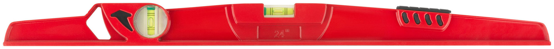 Уровень Хард, 2 глазка, литой усиленный профиль, фрезерованная рабочая грань, с зеркалом, 600 мм (18596)