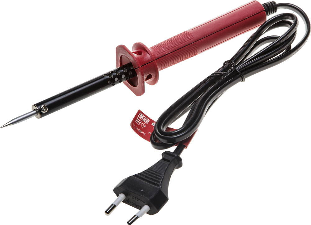 Паяльник 25 Вт, конус, с пластиковой рукояткой ЗУБР 55400-25_z01