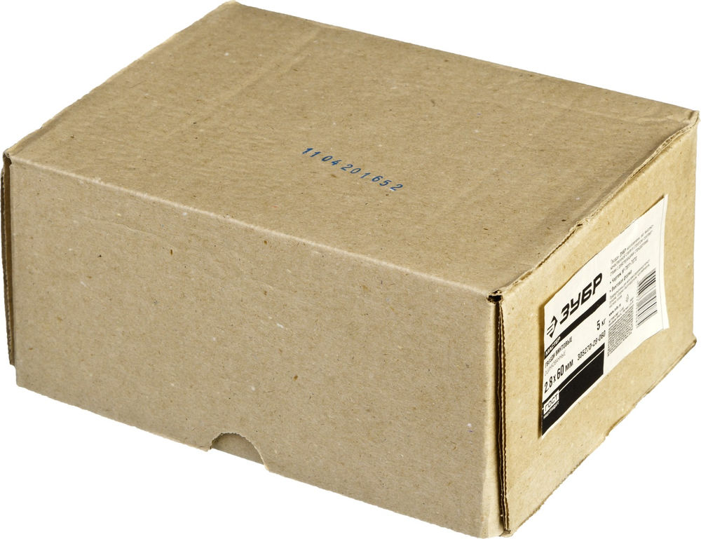 Гвозди винтовые 60 x 2.8 мм, цинк, 5 кг ЗУБР 305270-28-060