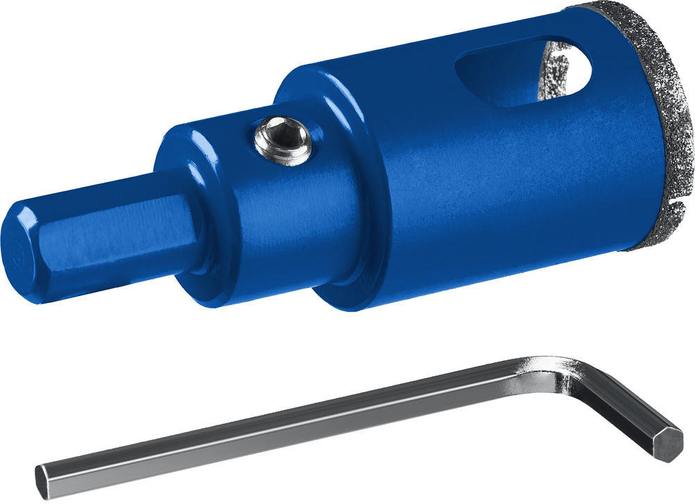 Коронка алмазная АГК, d 25 мм, центр. сверло, трехгранный хвост, Р60 ЗУБР Профессионал 29850-25